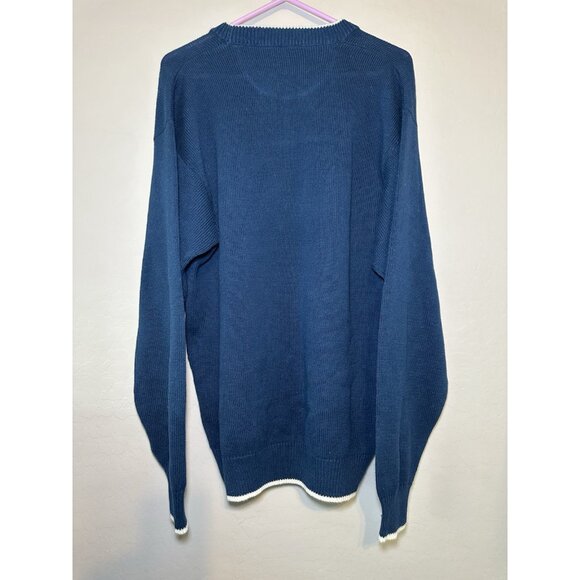 VTG 1990s Grandpacore Golf Sweater All Over Print  XL Ugly Sweater Elbow Patches - Picture 6 of 10